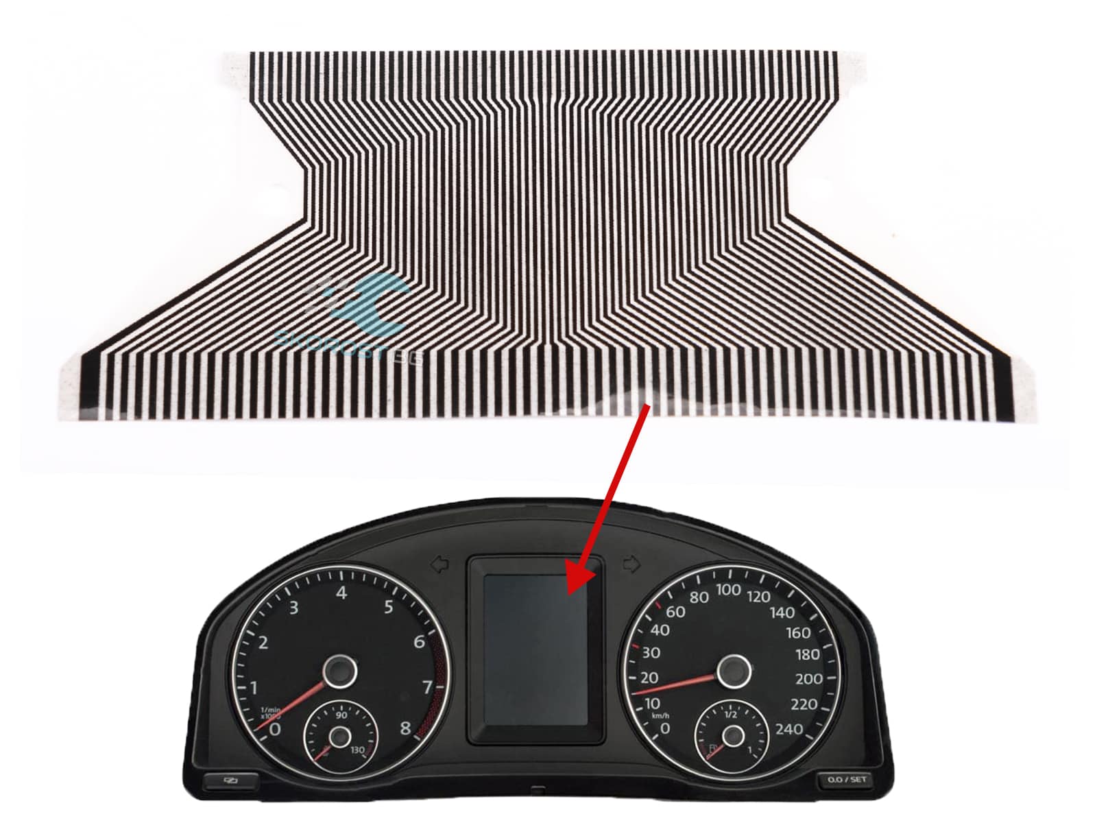 Лентов кабел за ремонт на LCD дисплей за Audi, Volkswagen, Seat, Skoda.
