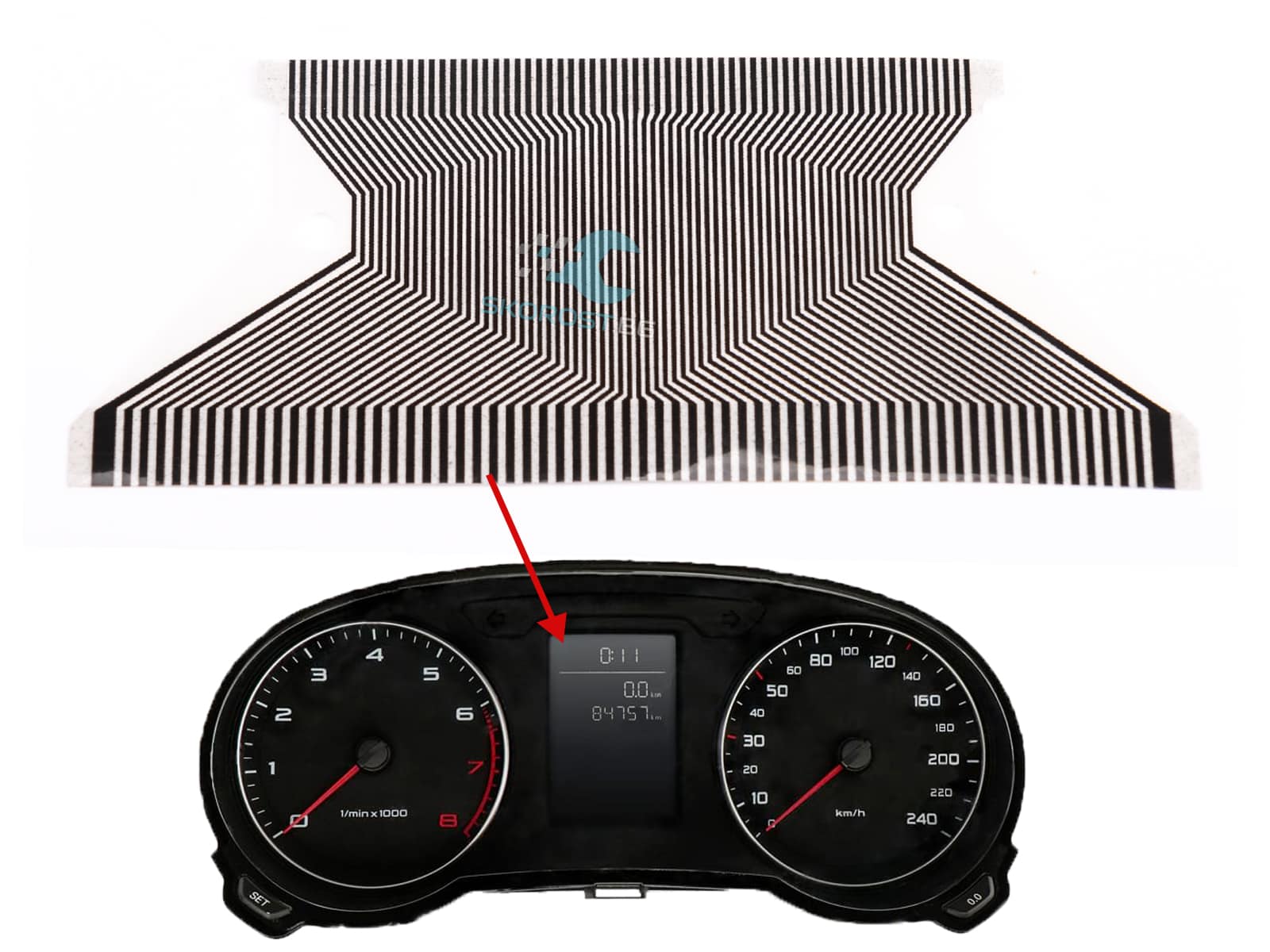 Лентов кабел за ремонт на LCD дисплей за Audi, Volkswagen, Seat, Skoda.