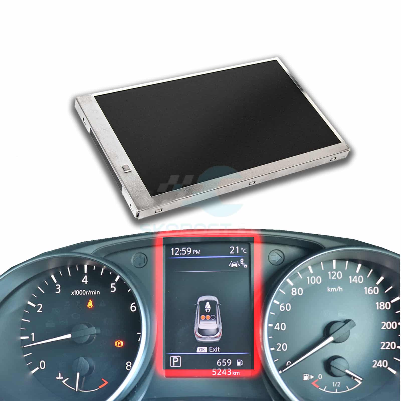 LCD дисплей за километраж Nissan Qashqai J11 / Pulsar / X-Trail T32